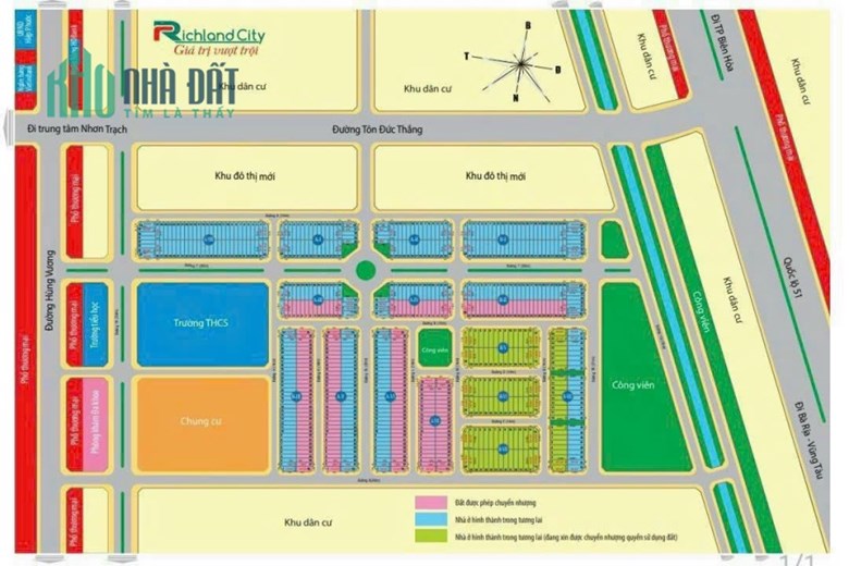 Đầu nền sổ sẵn Nhơn Trạch - KDC Richland Hiệp Phước
