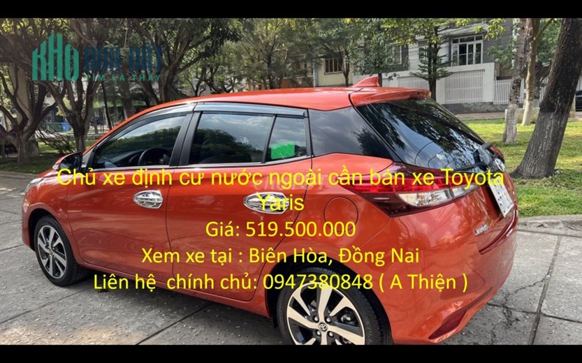 Chủ xe định cư nước ngoài cần bán xe Toyota Yaris