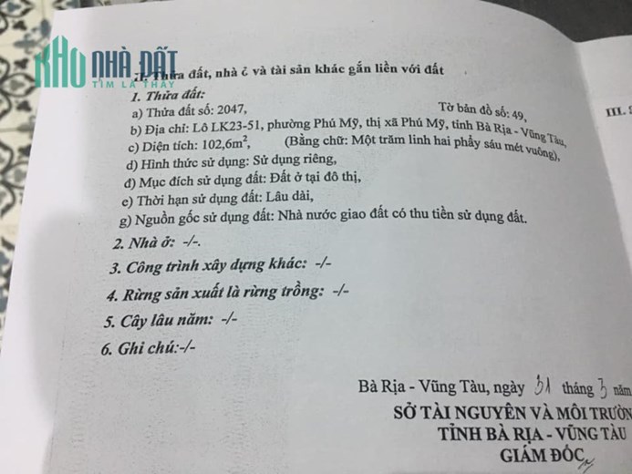 Cần bán gấp lô góc rất đẹp khu ATA Phú Mỹ (gần đường Lê Thánh Tông)