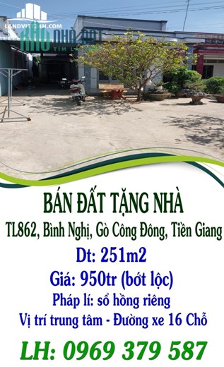 CHÍNH CHỦ BÁN ĐẤT TẶNG NHÀ ĐƯỜNG XE 16 CHỖ, SỔ HỒNG RIÊNG GIÁ RẺ NGAY TL862