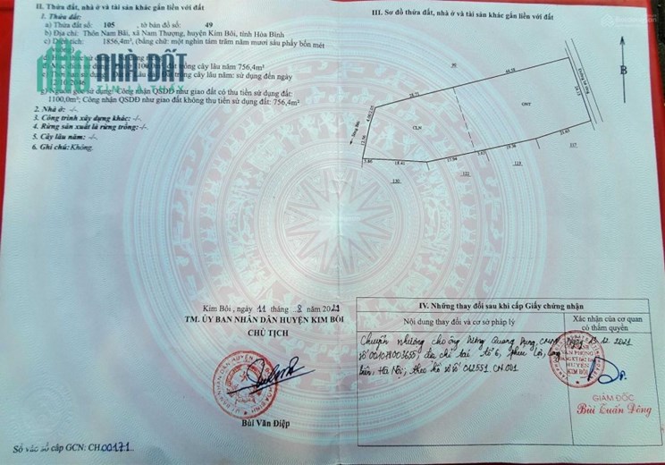 Chính chủ cần bán đất Kim Bôi , Hòa Bình