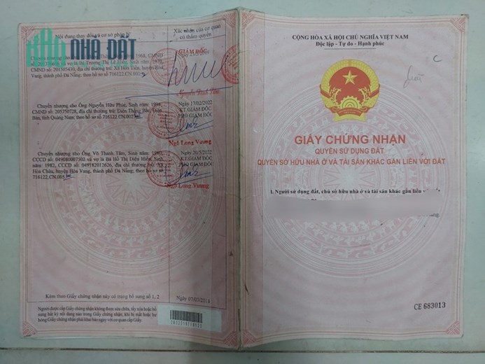 CHÍNH CHỦ CẦN BÁN ĐẤT TẠI THÔN QUAN CHÂU - XÃ HÒA CHÂU - HÒA VANG - ĐÀ NẴNG