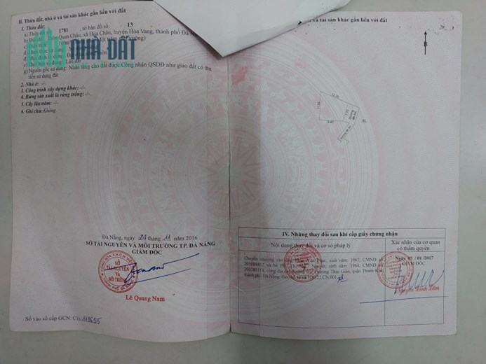 CHÍNH CHỦ CẦN BÁN ĐẤT TẠI THÔN QUAN CHÂU - XÃ HÒA CHÂU - HÒA VANG - ĐÀ NẴNG