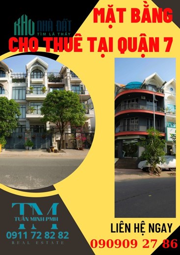 cho thuê các mặt tiền kinh doanh đường chính tại quận 7