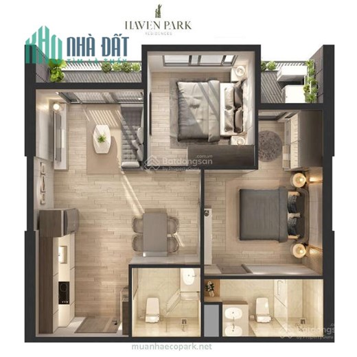 DUY NHẤT CĂN 2PN 58M2 HAVEN PARK – KĐT ECOPARK RẺ NHẤT THỊ TRƯỜNG GIẢM GIÁ GẦN 200TR