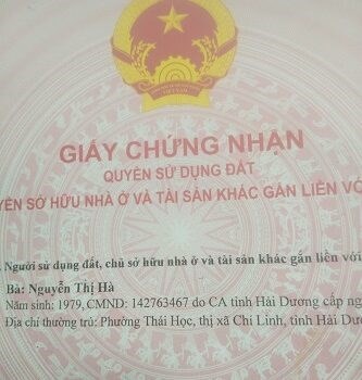 Chính chủ bán tách thửa mảnh đất tại Sao Đỏ, Chí Linh, Hải Dương