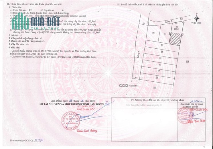 Cần Bán Nhanh Lô Đất Mặt Tiền Đẹp Vị Trí Đắc Địa Tại Xã Lộc Nam, Bảo Lâm, Lâm Đồng