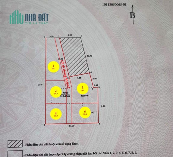 BÁN NHÀ CẦU GIẤY, 210M2, CHIA 05 LÔ, GIÁ ĐẦU TƯ