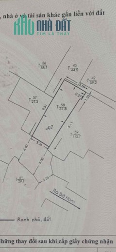 Chính Chủ Cần Chuyển Nhượng Nhà Hẻm 242 Đường Bà Hom Tại Quận 6 – Tp Hồ Chí Minh.