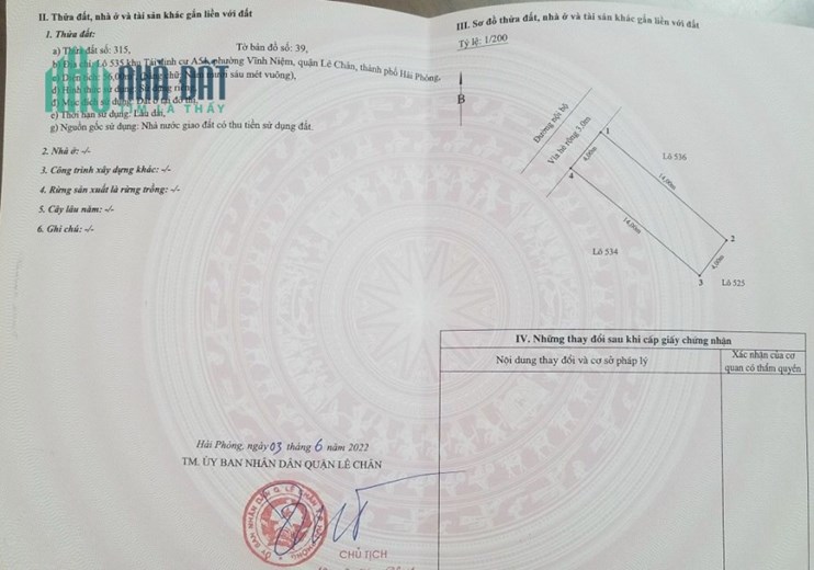Bán đất Tái Định Cư Hồ Sen, diện tích 56m, hướng Tây Bắc, giá 53.5 tr/m