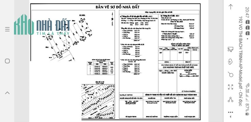 BÁN NHÀ MẶT TIỀN ĐƯỜNG CAO ĐỨC LÂN, P.AN PHÚ, TP.THỦ ĐỨC. DIỆN TÍCH 80M(4X20). NHÀ XÂY 1 TRỆT, 1