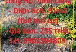 BÁN GẤP đất vị trí đẹp, lộ oto tại xã Phú Đức, huyện Long Hồ, Vĩnh Long