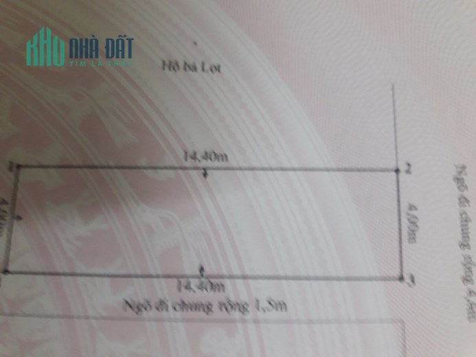 Bán nhà mặt ngõ 250 Thiên Lôi, ô.tô đỗ cửa, diện tích 60m 1.5 tầng, GIÁ 2.79 tỉ