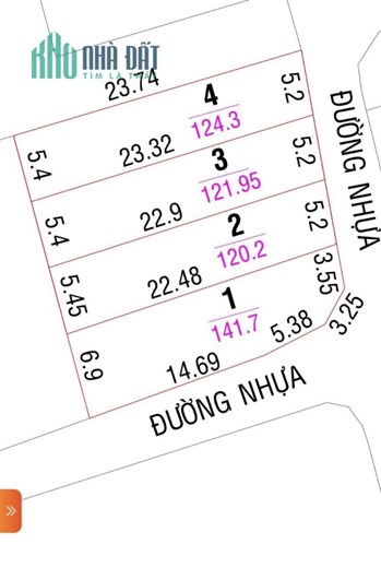 Bán lô đất 121m2 lối 2 đường Thăng Long xóm Phúc Hậu, xã Nghi Liên, TP Vinh