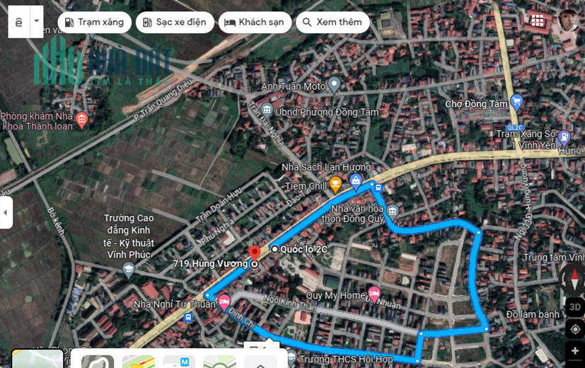Bán 171.6 m2 đất tặng nhà cấp 4  mặt Hùng Vương Đồng Tâm, Vĩnh Yên giá: 6,4 Tỷ.