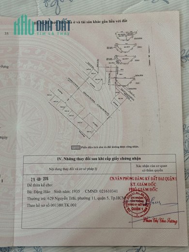 Chính chủ bán nhà mặt tiền  đường Trương Hán Siêu - Đinh Tiên Hoàng, Phường Đa Kao, Quận 1, TP HCM