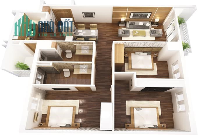 Bán Căn Góc 111m2X3PN Chung Cư Viện 103- Hà Đông- Sẵn sổ- Full Đồ- Nhỉnh 2 tỷ