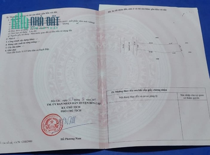 CẦN BÁN LÔ ĐẤT ĐẸP TẠI HUYỆN BẾN CÁT, BÌNH DƯƠNG
