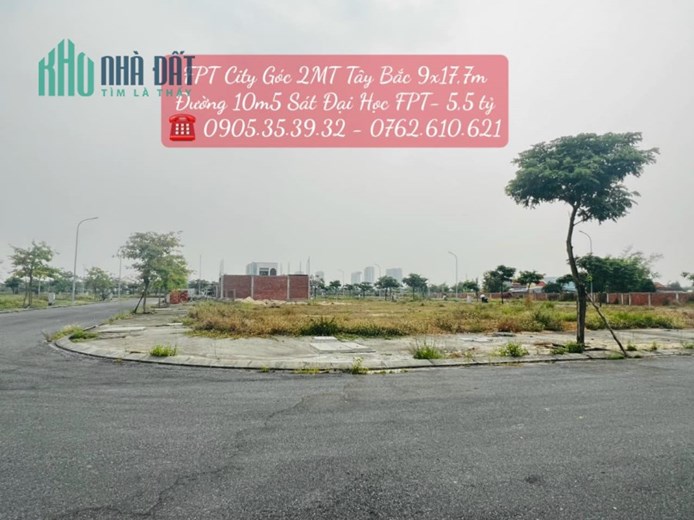 Bán đất 2 mặt tiền Shophouse FPT City giá tốt, gần Đại học FPT Đà Nẵng