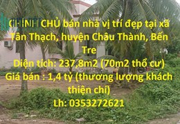 CHÍNH CHỦ bán nhà vị trí đẹp tại xã Tân Thạch, huyện Châu Thành, Bến Tre