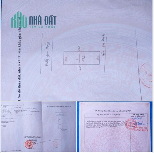 Chính chủ cần tiền bán nhanh Lô đất Tại Thôn Thượng Tùng – Xã Lão Hộ – Huyện Yên Dũng – Tỉnh Bắc