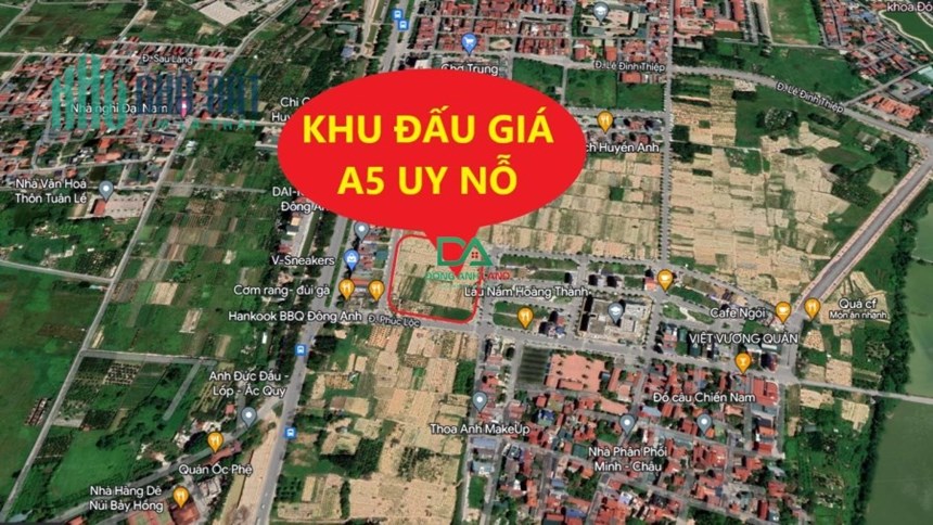 Đất đấu giá Vườn Đào A5 Uy Nỗ Đông Anh kinh doanh ngày đêm