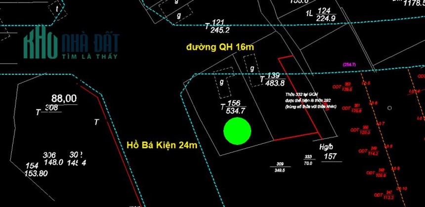 Bán lô Góc đất VIP 534m2 mặt tiền 27m đường Hồ Bá Kiện 24 - Quán Bàu, TP Vinh