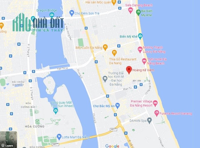 .Nhà Mặt Tiền Hoàng Kế Viêm gần Biển Mỹ Khê, 114m2, Kiên cố sạch đẹp