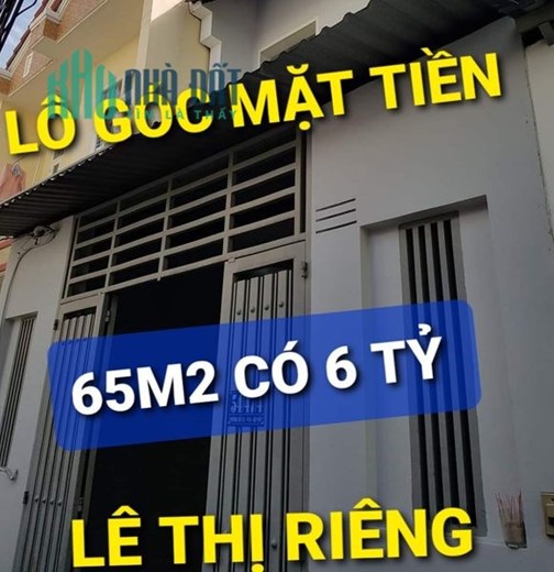 BÁN GẤP - Lô Góc Mặt Tiền Lê Thị Riêng Quận 12  có 6 tỷ