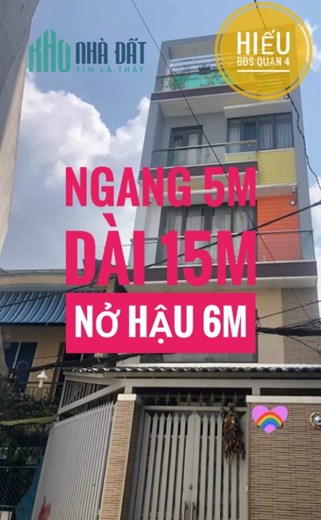 Bán CHDV 5 tầng 73,5m2 TÔN THẤT THUYẾT Quận 4 Chỉ 8,8 tỷ