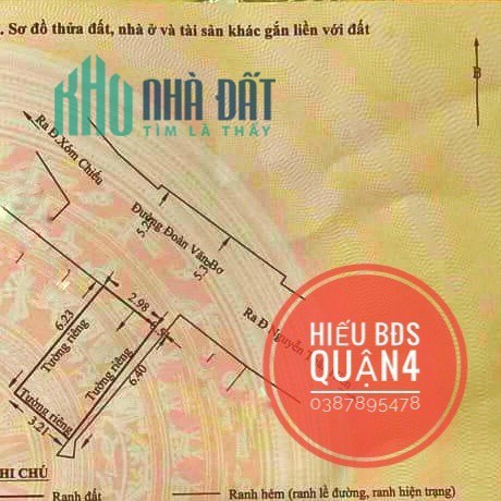 Mặt tiền Đoàn Văn Bơ 3 tầng nở hậu Quận 4, Ngang 3×6,5m chỉ 3,5 tỷ
