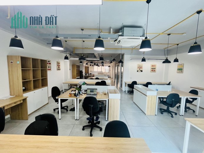 Mặt bằng 2 tầng tòa VP mt Điện Biên Phủ Q1 290m2 sàn, full thiết kế bên trong chỉ 55 triệu