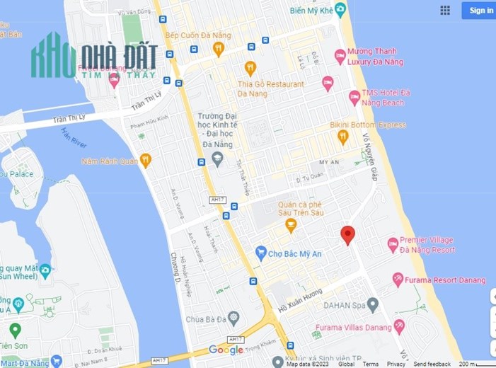 .Nhà Trần Văn Dư, K Ô tô Thông, 100m ra Biển Mỹ Khê, 170m2, Ngang 7