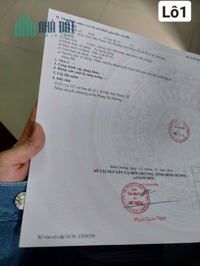 Cần bán 2 lô đất tại phường Thới Hòa,thị xã Bến Cát,tỉnh Bình Dương