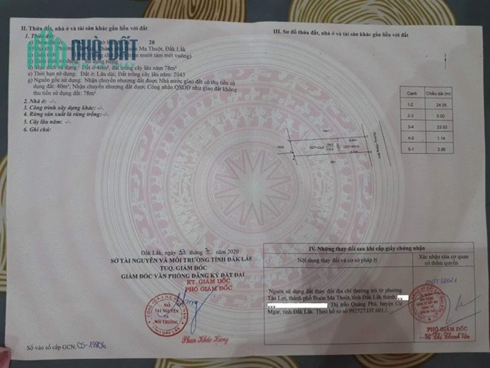 Đất Chính Chủ Giá Cực Rẻ - Vị Trí Đẹp Tại Phường Tân Lợi, TP Buôn Ma Thuột