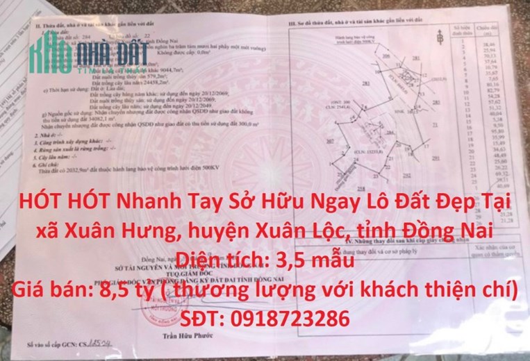 HÓT HÓT Nhanh Tay Sở Hữu Ngay Lô Đất Đẹp Tại Xuân Hưng- Xuân Lộc