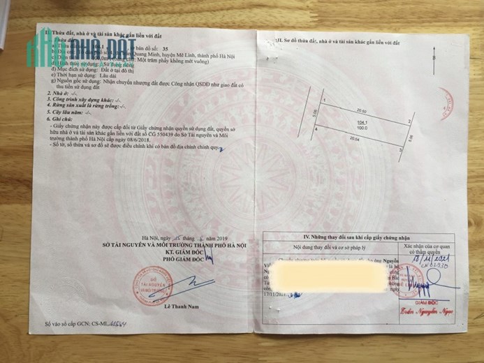 BÁN ĐẤT TỔ 4 – TT QUANG MINH, TRỤC KINH DOANH 100M2 GIÁ 32.5TR/M2