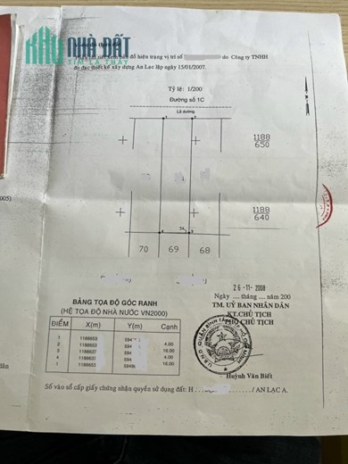 Bán đất 60m2 4x16 vuông vức 6,5 tỷ