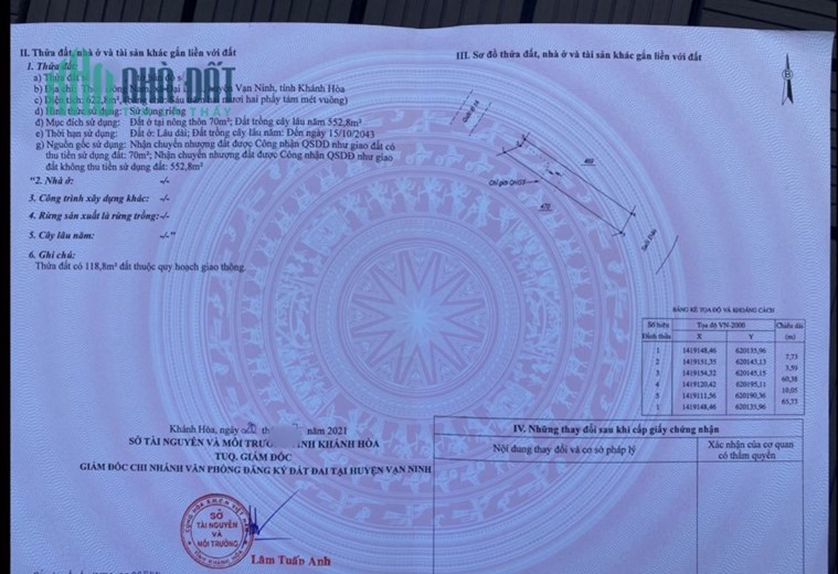 ĐẤT NỀN VÂN PHONG- LÔ ĐẤT 2 MẶT TIỀN BIỂN ĐẠI LÃNH SIÊU VIP