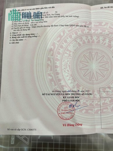 CHÍNH CHỦ BÁN GẤP Lô Đất Vị Trí Đẹp Tại Vĩnh Trạch, Thoại Sơn, An Giang - Giá Cực Rẻ