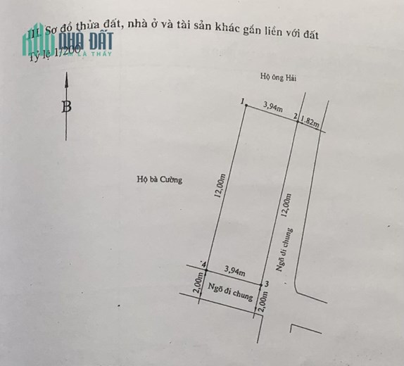 Bán nhà ngõ 213 Thiên Lôi, diện tích 47m 4 tầng, lô góc cực đẹp, GIÁ 2.6 tỉ