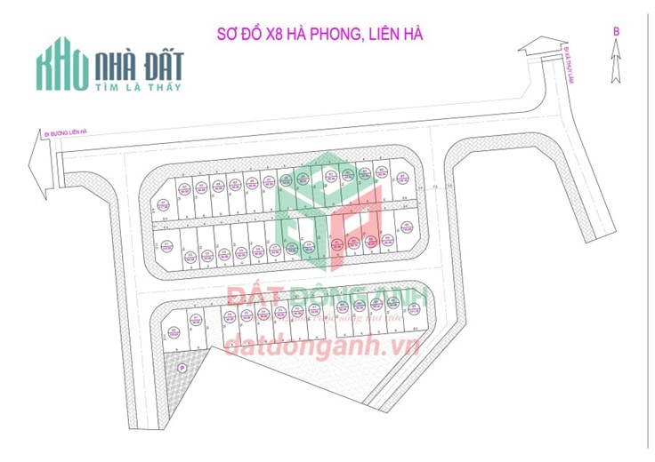 Bán đất đấu giá X8 Hà Phong Liên Hà Đông Anh - Hơn 20tr/m2