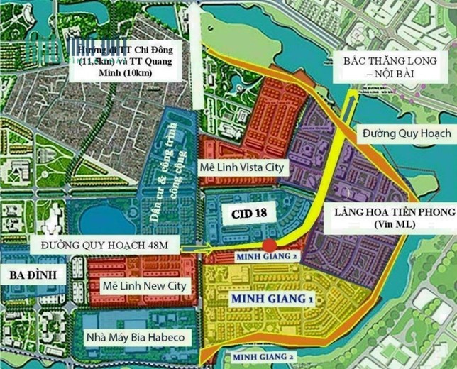 Bán gấp ô liền kề dự án MÊ LINH VISTA CITY gần cầu Thăng Long - Mê Linh - Hà Nội.