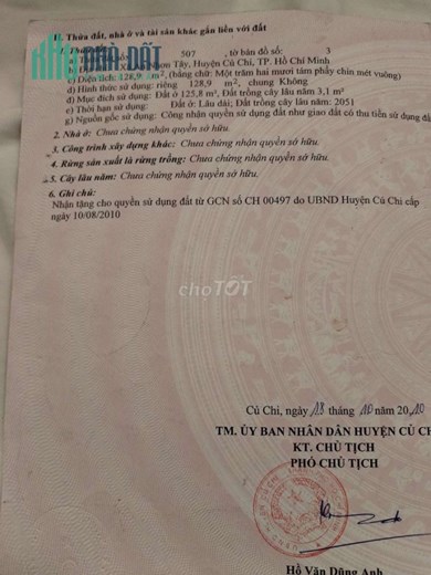 Chính chủ Bán nhà 7, Huyện Củ Chi, Tp Hồ Chí Minh