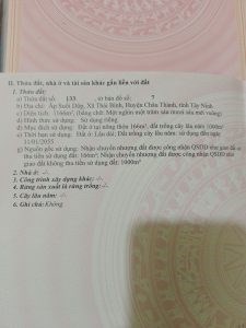 Cần Bán Lô Đất Vị Trí Đẹp Tại Huyện Châu Thành- Tỉnh Tây Ninh