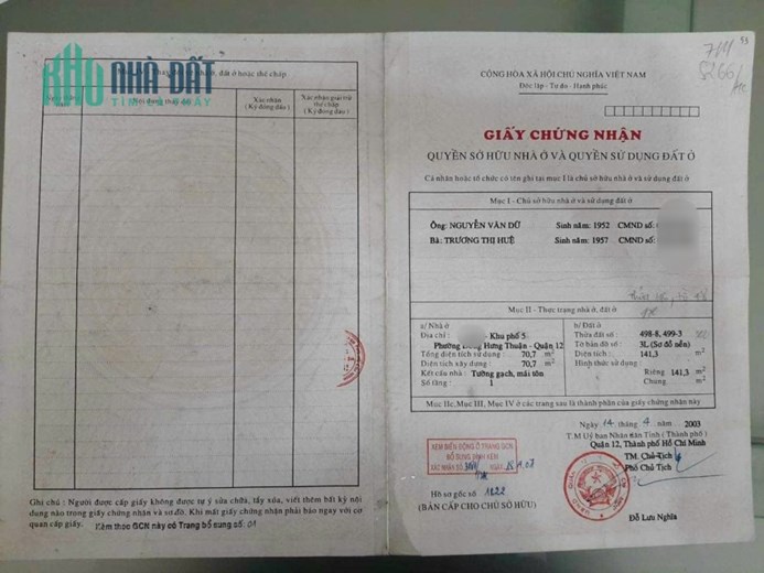 Cần bán gấp nhà SÂN BANH CÂY SỘP phường Đông Hưng Thuận