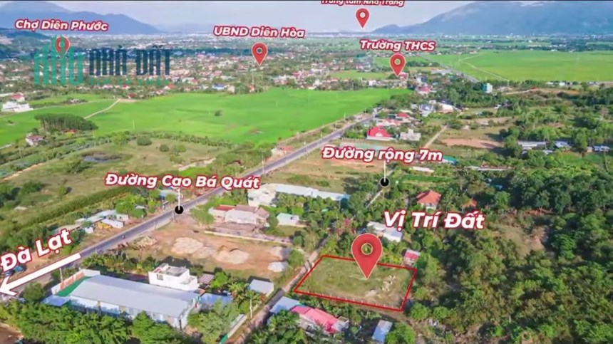 BÁN ĐẤT CHÍNH CHỦ ĐỊA CHỈ DIÊN HÒA, DIÊN KHÁNH, KHÁNH HÒA
