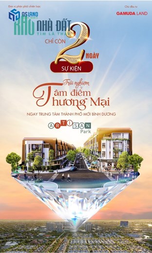 NHÀ PHỐ THƯƠNG MẠI ATISAN PARK NGAY TRUNG TÂM  THÀNH PHỐ MỚI BÌNH DƯƠNG