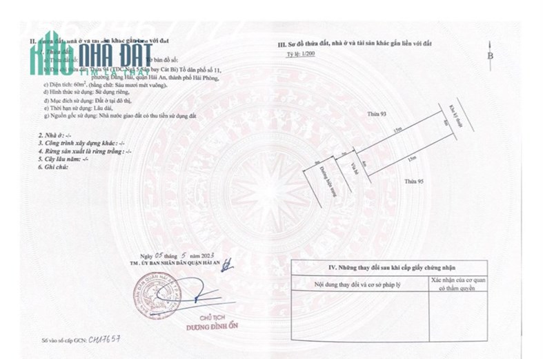 BÁN LÔ ĐẤT 60M2 LÔ 11 LÊ HỒNG PHONG, GIÁ CHỈ 63,5 TR/M2