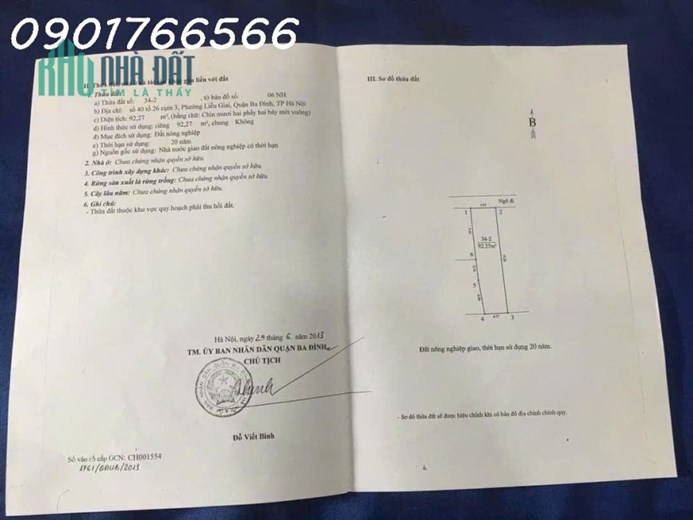 Lô đất VIP - Phố Văn Cao - Trung Tâm Quận Ba Đình, 176m, Mt10m, Giá 37 tỷ